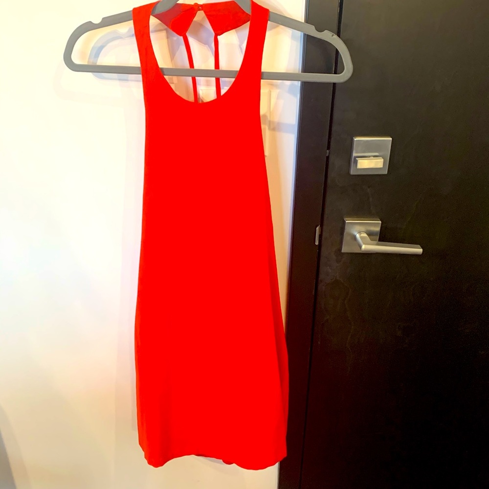 Red by the way. halter dress